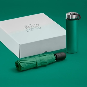 Coffret personnalisable avec mug isotherme 650 ml et parapluie automatique personnalisable