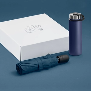 Coffret personnalisable avec mug isotherme 650 ml et parapluie automatique personnalisable