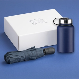 Coffret personnalisable avec thermos repas 600 ml et parapluie automatique personnalisable