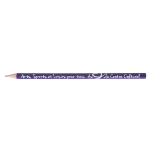 Crayon 17,6cm, vernis couleur, rond tête coupée personnalisable