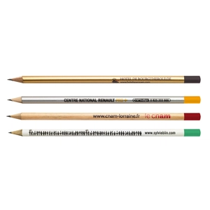 Crayon 17,6cm, vernis couleur, rond tête trempée personnalisable