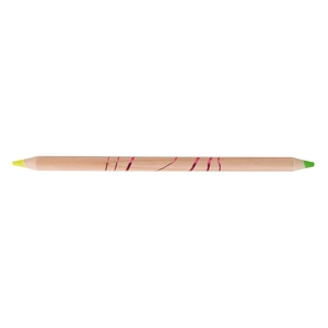 Crayon BI-COUL graphite/fluo prestige naturel, vernis incolore personnalisable