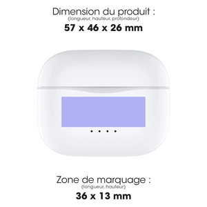 Ecouteurs sans fil bluetooth 5.4 avec socle de charge personnalisable