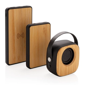 Enceinte Bluetooth 5.0 3W en bambou FASHION personnalisable