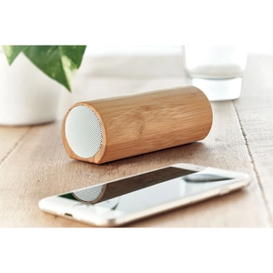 Enceinte bluetooth 5.0 en bambou 2x5W personnalisable