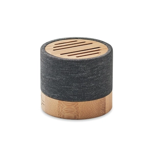 Enceinte bluetooth 5.0 en PET recyclé et bambou personnalisable