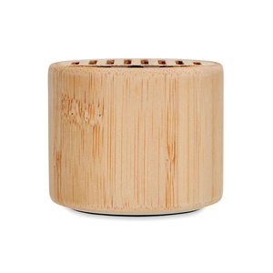 Enceinte bluetooth 5.3 en bambou avec témoin LED personnalisable