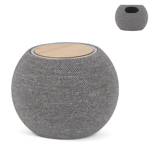 Enceinte bluetooth avec chargeur sans fil 15W - bambou et RPET personnalisable