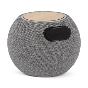 Enceinte bluetooth avec chargeur sans fil 15W - bambou et RPET personnalisable