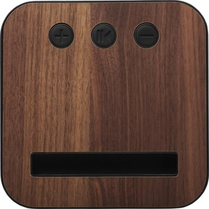 Enceinte Bluetooth en tissu et en bois personnalisable