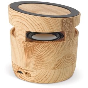 Enceinte en Bois 3W avec chargeur induction 5W personnalisable