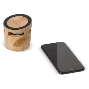 Enceinte en Bois 3W avec chargeur induction 5W personnalisable