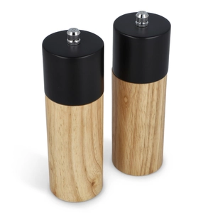 Ensemble de moulins à sel et à poivre en bois personnalisable
