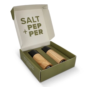 Ensemble de moulins à sel et à poivre en bois personnalisable