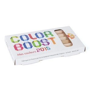 Étui de 6 crayons 8,7cm, sans vernis personnalisable