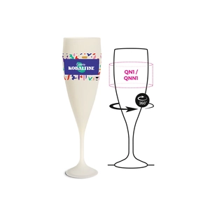 Flute à champagne réutilisable en biocomposite 14 cl  - Fabrication Française personnalisable