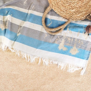 Fouta ELMAR - Serviette de bain en RPET et coton recyclé personnalisable