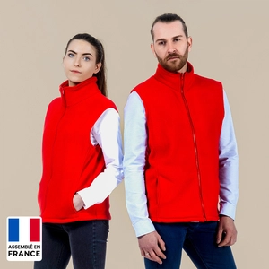 Gilet polaire unisexe sans manche 290gr/m2 confectionnée en France personnalisable