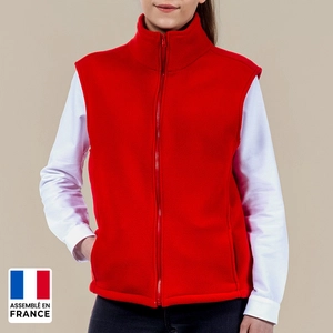 Gilet polaire unisexe sans manche 290gr/m2 confectionnée en France personnalisable