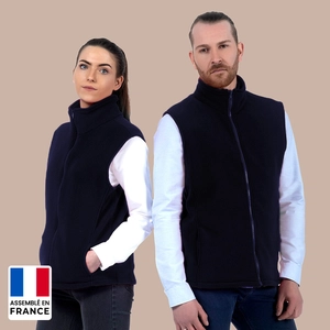 Gilet polaire unisexe sans manche 290gr/m2 confectionnée en France personnalisable