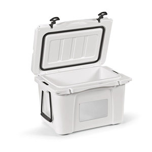 Glacière rigide 35 litres en plastique recyclé double paroi - plaque frontale personnalisable personnalisable