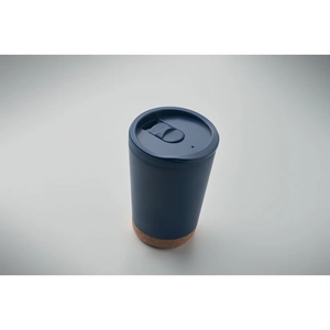 Gobelet à double paroi en PP avec base en liège 300 ml personnalisable
