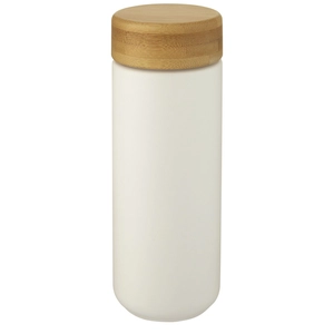 Gobelet en céramique avec couvercle bambou 300 ml personnalisable