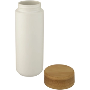 Gobelet en céramique avec couvercle bambou 300 ml personnalisable