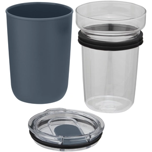 Gobelet en verre 420 ml avec revêtement en plastique recyclé personnalisable