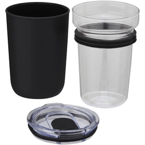 Gobelet en verre 420 ml avec revêtement en plastique recyclé personnalisable