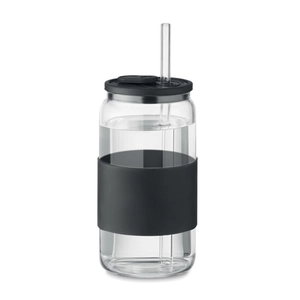 Gobelet en verre borosilicate de haute qualité avec paille 550 ml personnalisable