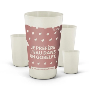 Gobelet réutilisable 60 cl en biocomposite - Fab France personnalisable