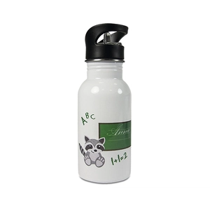 Gourde 500 ml personnalisable avec bec pliable et paille intégrée personnalisable