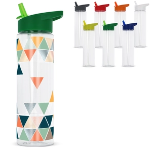 Gourde en RPET avec paille pliable personnalisable