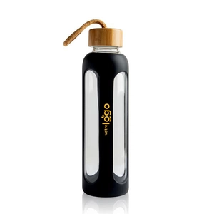 Gourde en verre et bambou 600ml personnalisable