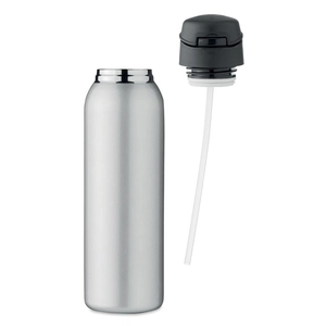 Gourde isotherme 580 ml avec paille et embout intégré personnalisable