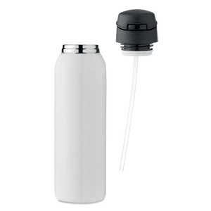 Gourde isotherme 580 ml avec paille et embout intégré personnalisable