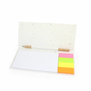 Grand bloc-note en papier de graines made in France - Format 21x9,6x7 mm personnalisable