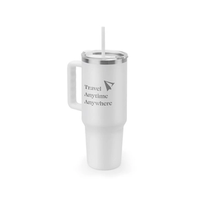 Grand gobelet de voyage en acier inoxydable (91% recyclé) avec double paroi isolée sous vide et finition mate 1300 mL personnalisable