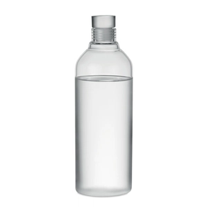 Grande bouteille en verre borosilicate 1L avec bouchon anti fuite personnalisable