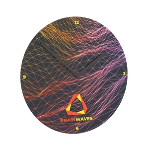 Horloge murale ronde diamètre 24 cm personnalisable - aiguilles noir personnalisable