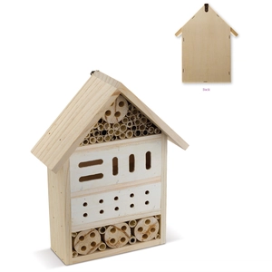 Hôtel à insectes pour abeilles et papillons personnalisable