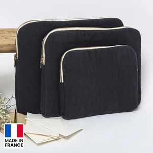 Housse ordinateur 15 pouces - Teintée et tissée en France personnalisable