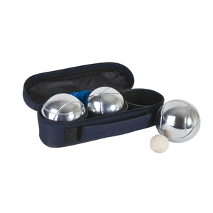 Jeu de boules personnalisable - Triplette avec pochette en nylon personnalisable