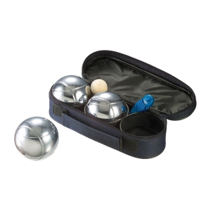 Jeu de boules personnalisable - Triplette avec pochette en nylon personnalisable