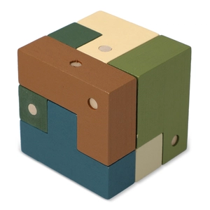 Jeu de cube en bois puzzle personnalisable
