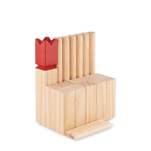 Jeu de lancer de bois avec son sac en coton personnalisable