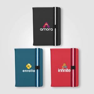 Journal rechargeable en PU recyclé à motif chevron – A5 personnalisable