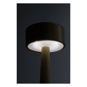 Lampe de table en bambou avec 24 LED avec batterie rechargeable personnalisable