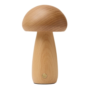 Lampe de table LED en bois forme champignon personnalisable